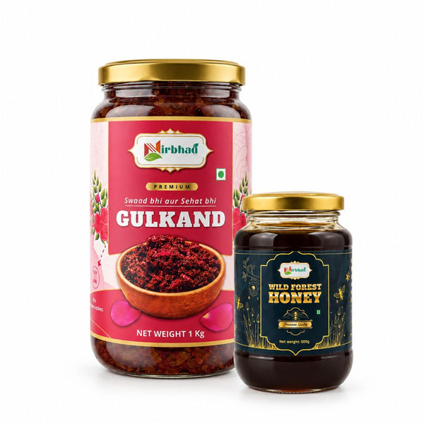 1kg Gulkand + 500g Wild Honey - Nirbhau Foods