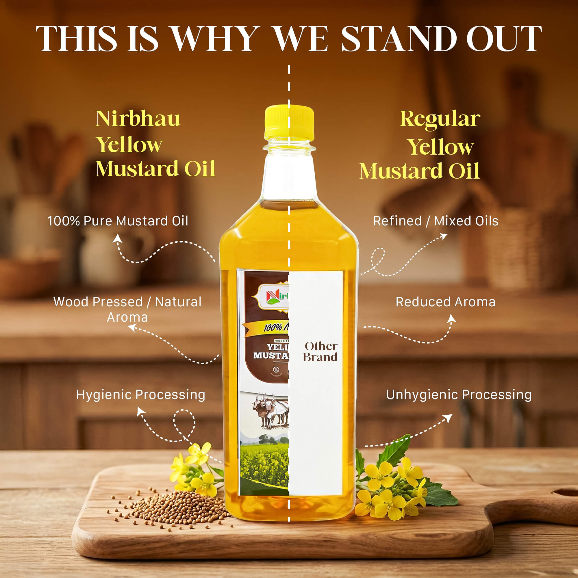 Yellow Mustard Oil - Nirbhau Farms