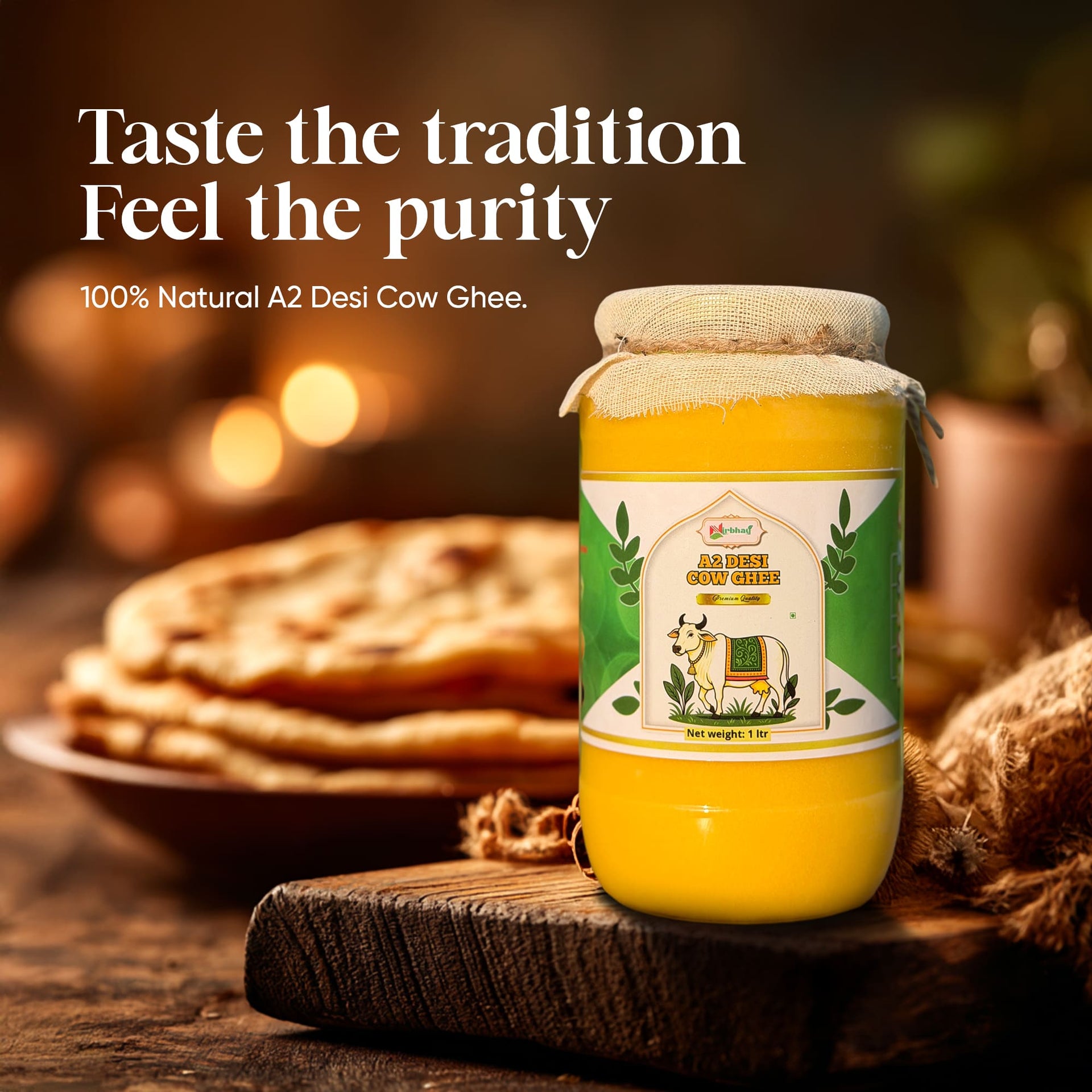 A2 Desi Cow Ghee - Nirbhau Farms